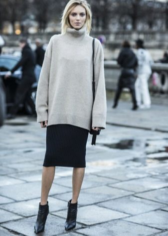 Knitted Skirt Ankle Boots