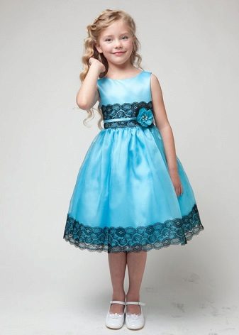 Graduation blue dress in kindergarten