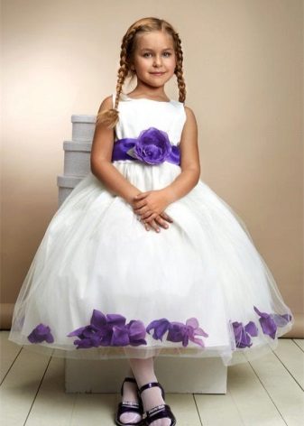 Floral Print Kindergarten Prom Dress