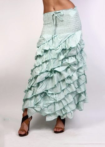 long skirt with lots of flounces