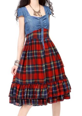 midi skirt with flounce below