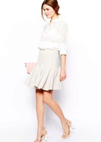 Skirt with frill