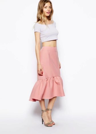 Skirt with frill