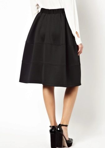 Black skirt sun below the knee