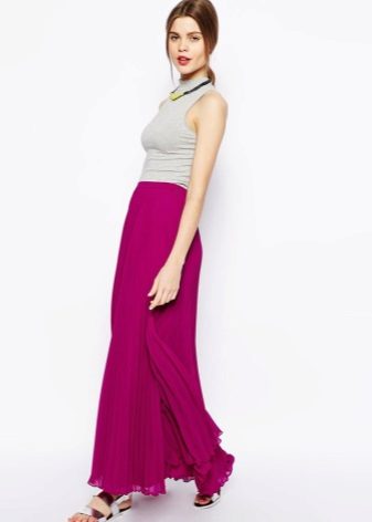 Long skirt fuchsia
