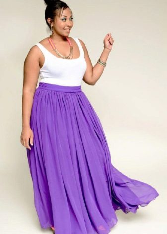 purple floor skirt