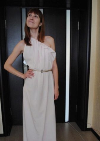 Front view of a summer evening dress