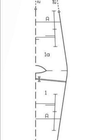 Pattern of a direct dress with a bat sleeve