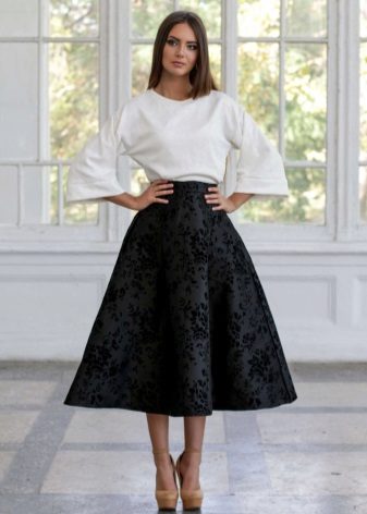 black midi skirt for a celebration