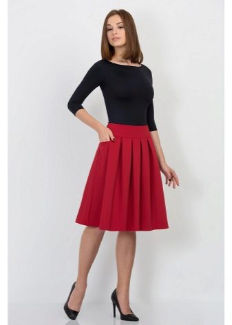 classic puffy midi skirt