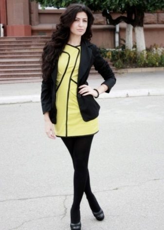 Light green dress with a jacket