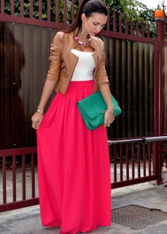 chiffon maxi skirt