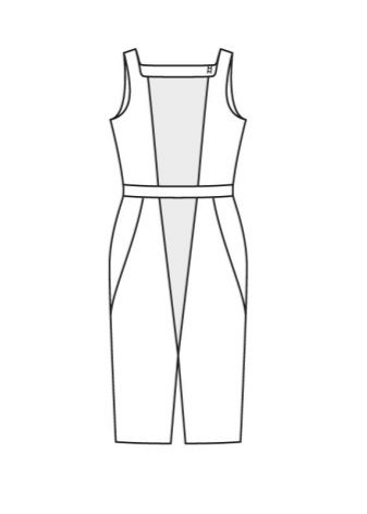 Color Block DIY Block Sheath Dress - Technical drawing