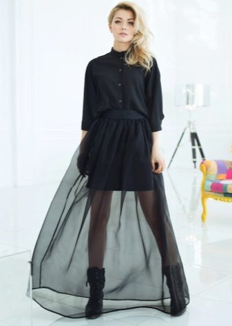 Long organza skirt