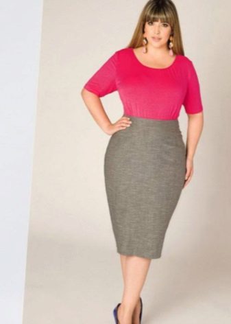  high rise pencil skirt for overweight women