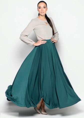 elastic pleated sun skirt