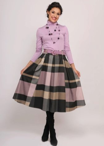 large pleated skirt