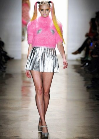 silver elastic skirt