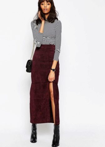 Long slit skirt