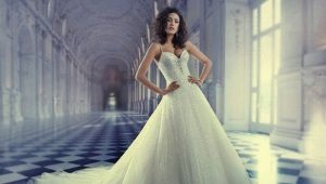Wedding dress with a train