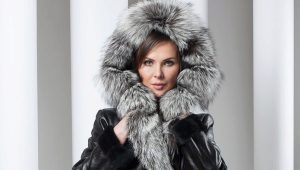 Sheepskin coat with the silver fox