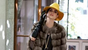 Headdress to a mink coat