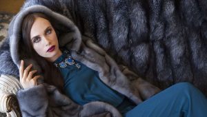 Blue mink coat