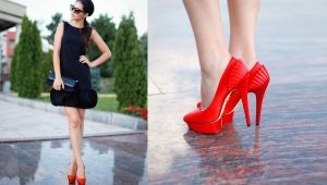 Red shoes and a black dress