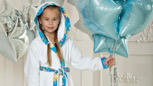 Children's bathrobe with a hood