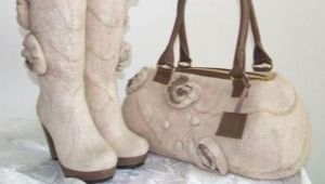 Felt boots with heels