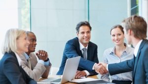 Etiquette and culture of business man behavior