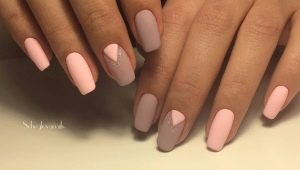Beige-pink manicure - design ideas and design features