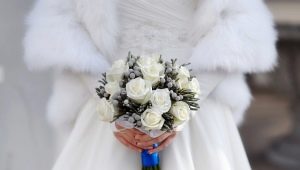 Bridal bouquet of white roses: choice and design options