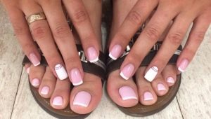 Manicure and pedicure in one style