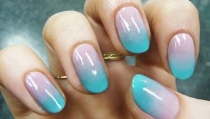 Features of ombre manicure on short nails