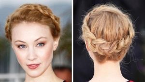 Options for weaving braids around the head