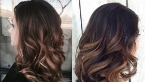 Shatush for medium length dark hair