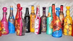 Decoupage bottles with do-it-yourself napkins