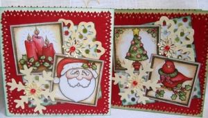 New year cards using scrapbooking technique.