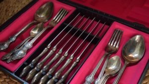 Cupronickel cutlery: benefit and harm, how to clean?