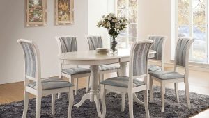 Dining group for the kitchen with a sliding table: features and choice