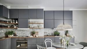 Interior design gray kitchen