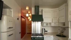 Kitchen design in Khrushchev 6 sq. M. m with a refrigerator