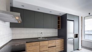 Kitchens without handles: pros and cons, varieties, choices, ideas