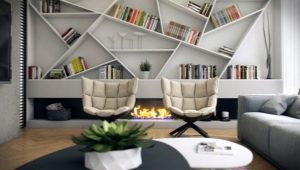 Shelves in the living room: varieties, tips for choosing and design