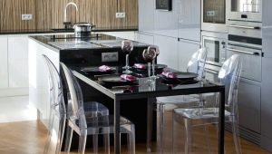 Transparent chairs: features, selection and application