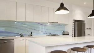 Sizes of aprons in the kitchen: features of selection and installation