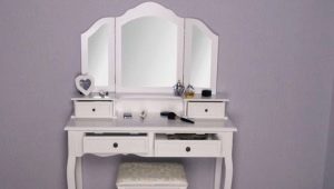 Dressing table and trellis in the hallway: types and rules of choice