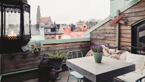 Design of balconies and loggias in loft style