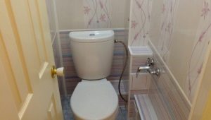 How can I hide the pipes in the toilet?